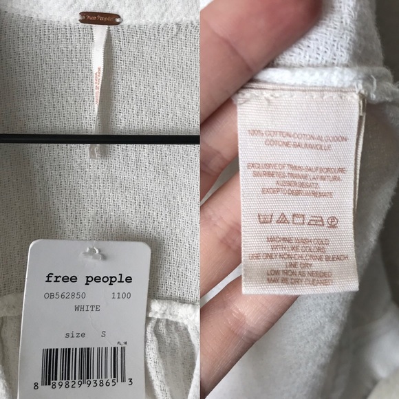 Free People | Long Sleeve V-Neck Top With Collar S - Picture 8 of 8